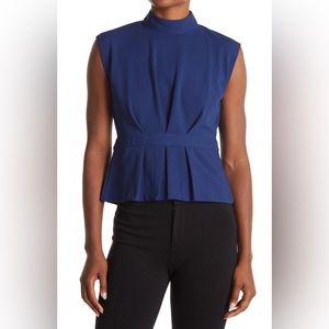 CLUB MONACO Pleated Peplum Hem Blouse size XL (MSRP $120)